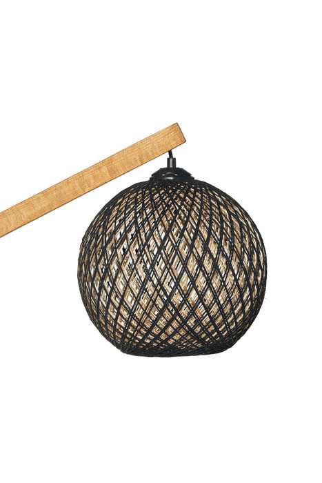 Opviq Beehive JES Lámpara de Mesa de Madera de Pino y Yute